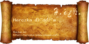 Herczka Ádám névjegykártya